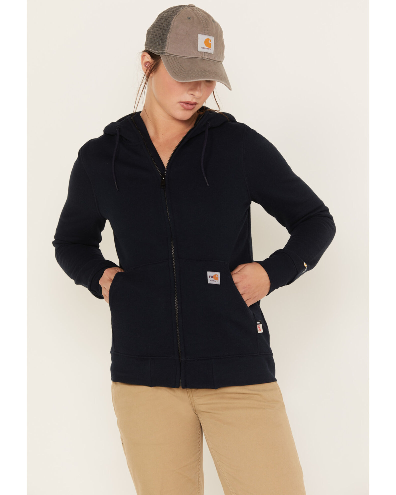 Womens zip front sweatshirt discount