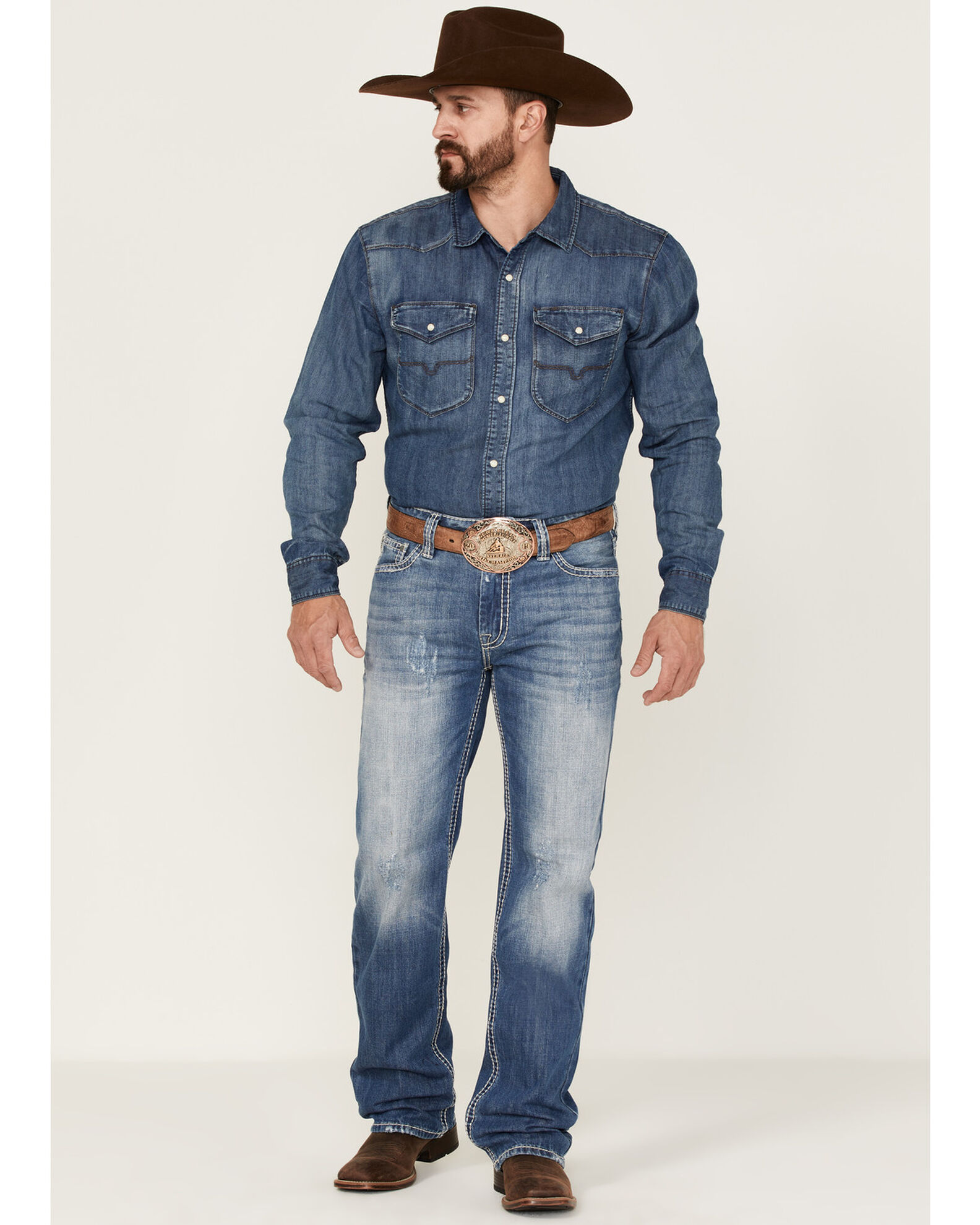 Rock Roll Cowboy Men s Raised Straight Jeans Sheplers
