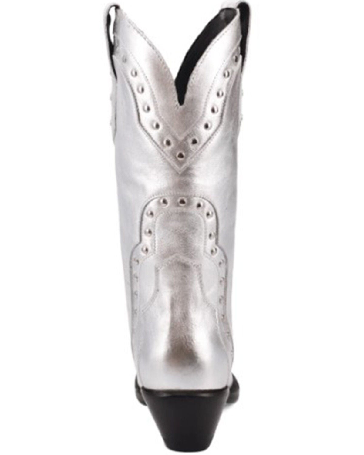Image #5 - Dingo Women's Sweet Treat Metallic Western Boots - Snip Toe, Silver, hi-res