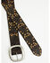 Image #2 - Shyanne Women's Embossed Heavy Cord Lacing Oval Buckle 3/4" Belt, Dark Brown, hi-res