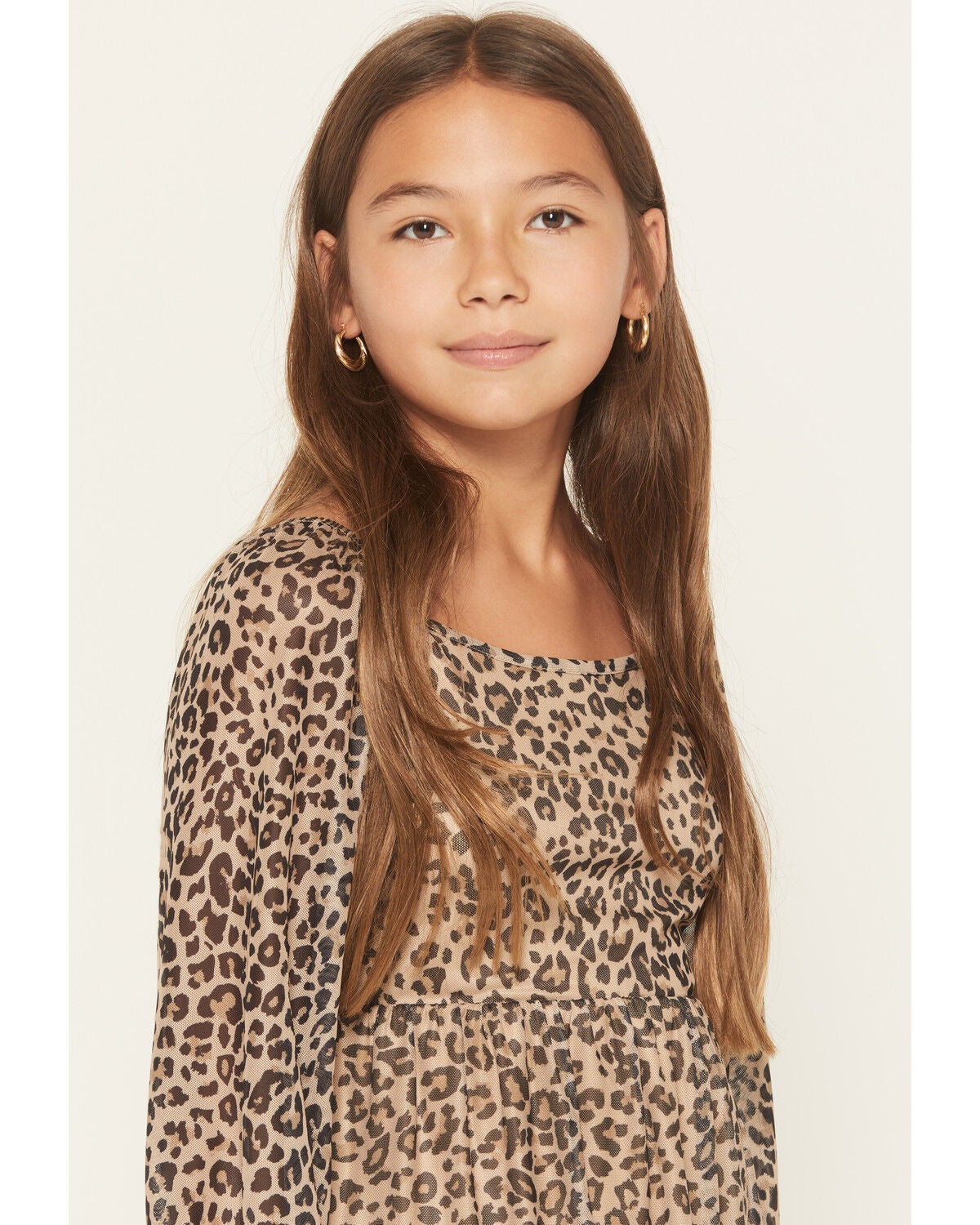 Image #2 - Sugar California Leopard Print Long Sleeve Dress, Leopard, hi-res