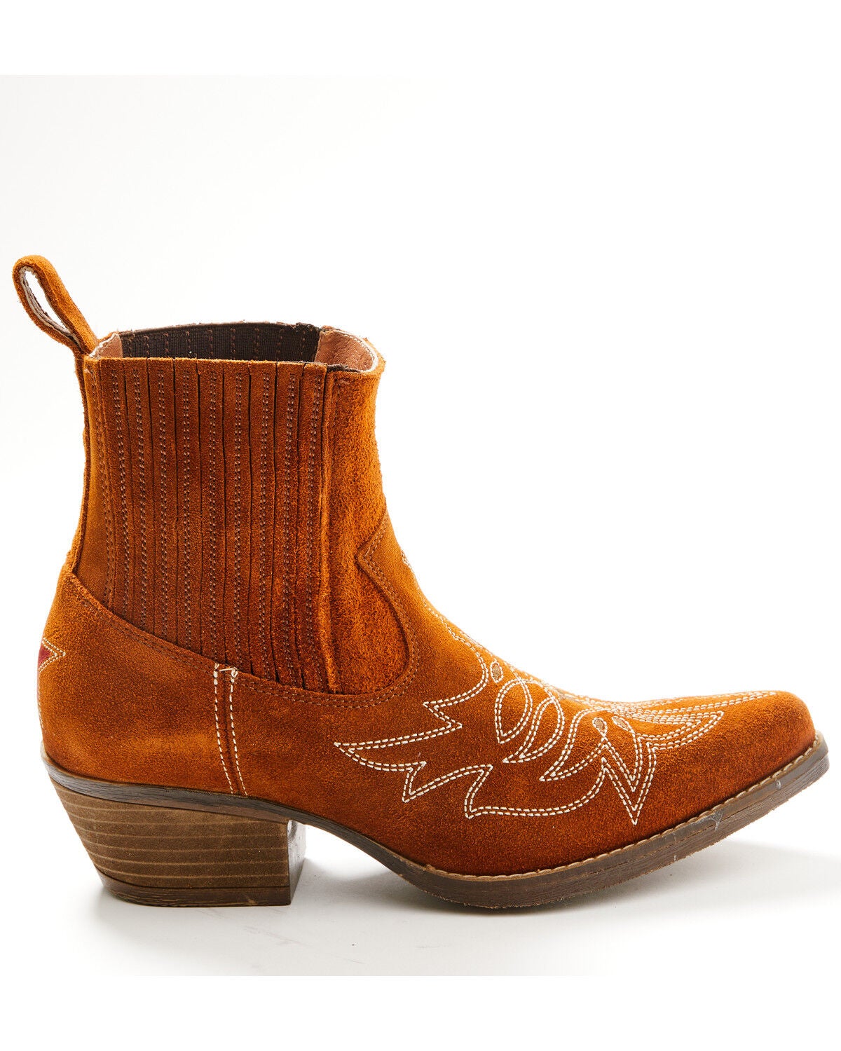 Image #2 - Idyllwind Women's Wildfire Suede Western Booties - Snip Toe, Brown, hi-res