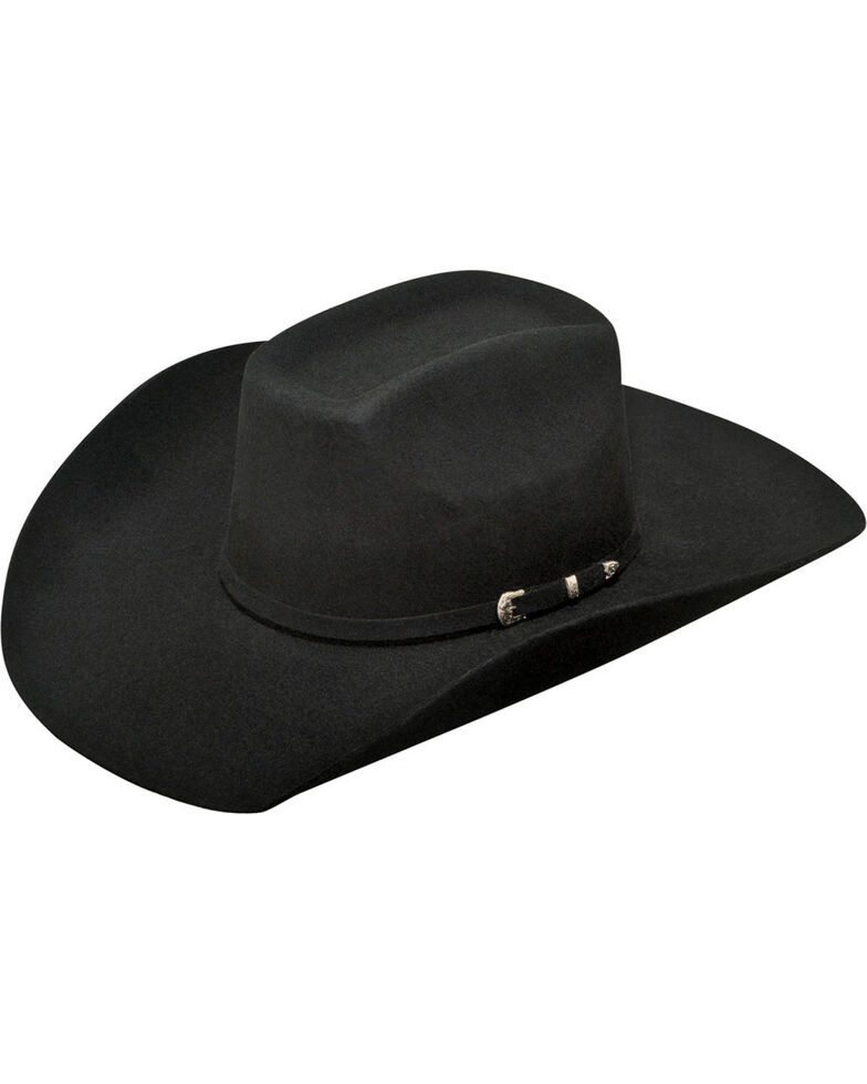 Ariat Men's Added Money 2X Wool Felt Cowboy Hat , Black, hi-res