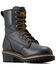 Image #1 - Ariat Men's 8" Logger Shock Shield Waterproof Work Boots - Soft Toe, Black, hi-res
