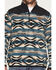 Image #3 - Ariat Men's Basis Southwest 1/4 Zip-Up Fleece Pullover, Teal, hi-res