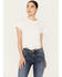 Free People Women's Call Me Baby Short Sleeve Tee, Ivory, hi-res