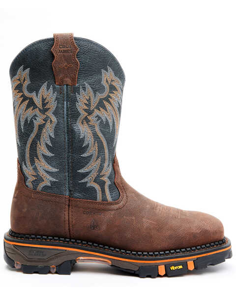 Image #3 - Cody James Men's Decimator Western Work Boots - Composite Toe, Brown, hi-res