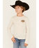 Image #1 - Rock & Roll Denim Boys' Buffalo Print Long Sleeve Graphic T-Shirt, Cream, hi-res