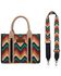 Image #2 - Wrangler Women's Southwestern Print Small Canvas Crossbody Bag, Black, hi-res
