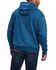 Image #2 - Ariat Men's Logo Graphic Hooded Sweatshirt - Tall, Blue, hi-res