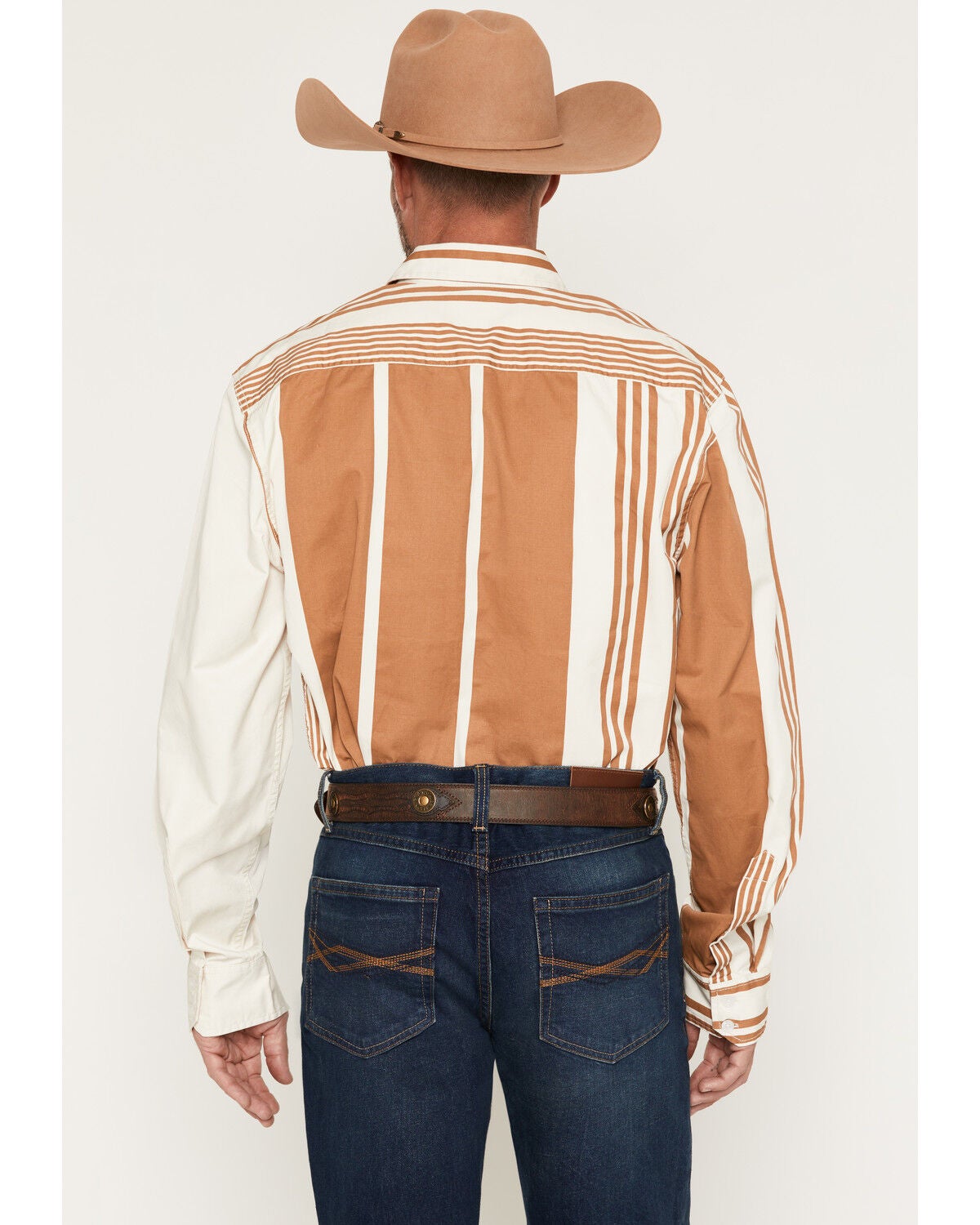 Image #4 - Zach Top X Kimes Ranch Men's Berry Striped Long Sleeve Button-Down Western Shirt, Natural, hi-res