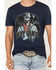Image #3 - Cody James Men's Posse Gunslinger Short Sleeve Graphic T-Shirt, Navy, hi-res
