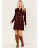 Image #1 - Stetson Women's Southwestern Embroidered Shirt Dress, , hi-res