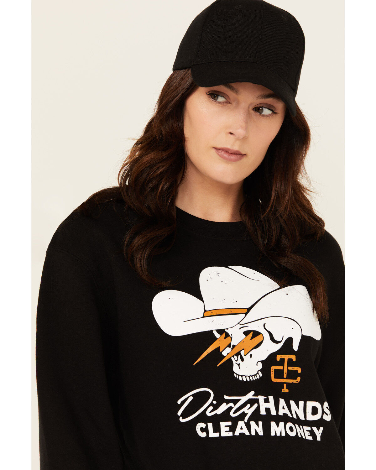 Image #2 - Troll Co Women's Savage Crewneck Sweatshirt, Black, hi-res
