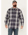 Image #1 - Carhartt Men's FR Force Rugged Flex® Plaid Print Long Sleeve Button-Down Western Work Shirt , Charcoal, hi-res