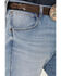 Image #2 - Wrangler Retro Men's Woodmere Light Wash Slim Bootcut Stretch Denim Jeans - Tall, Light Wash, hi-res