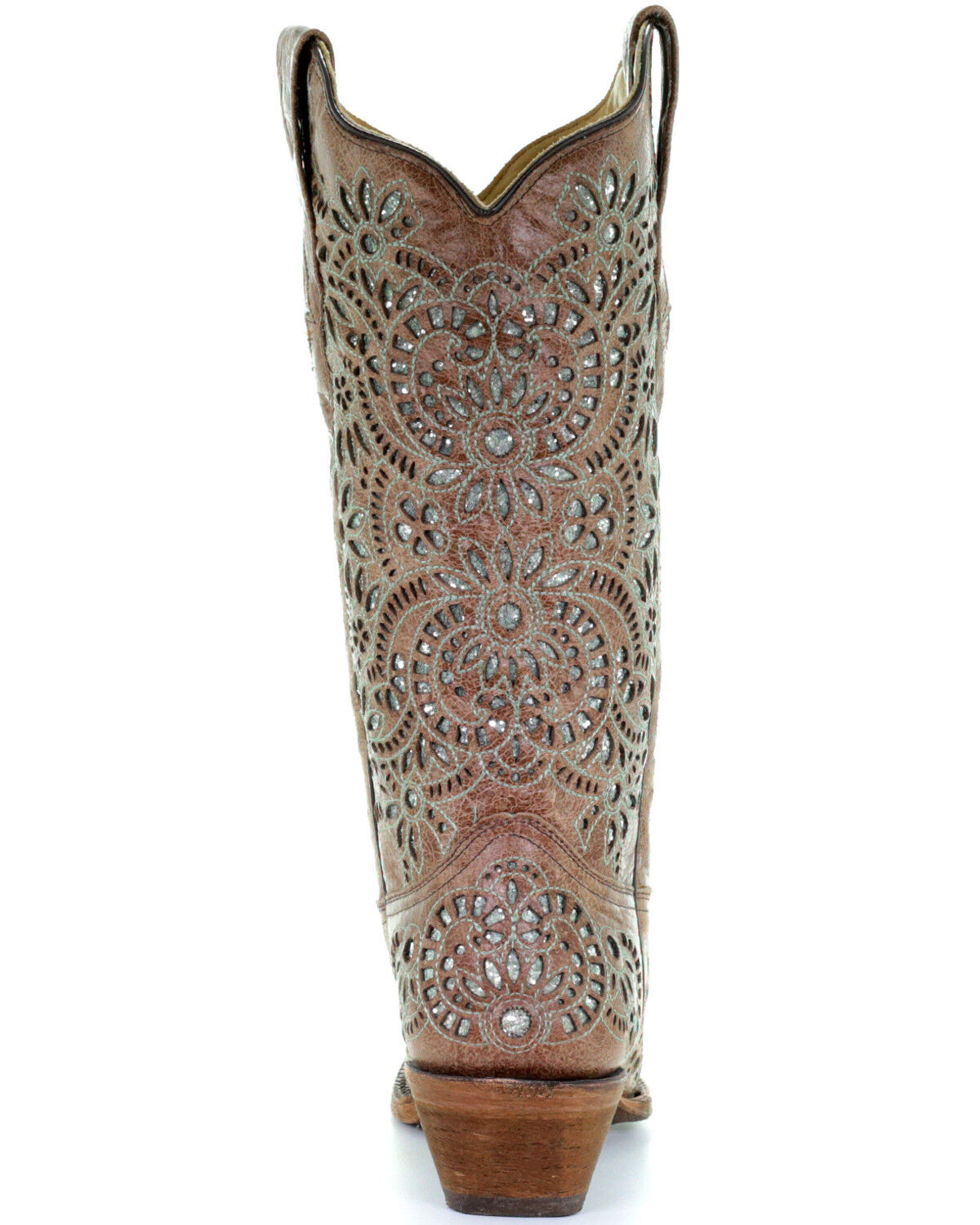 glitter inlay cowgirl boots