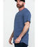 Image #3 - Hawx Men's Pocket Henley Short Sleeve Work T-Shirt - Tall , Heather Blue, hi-res