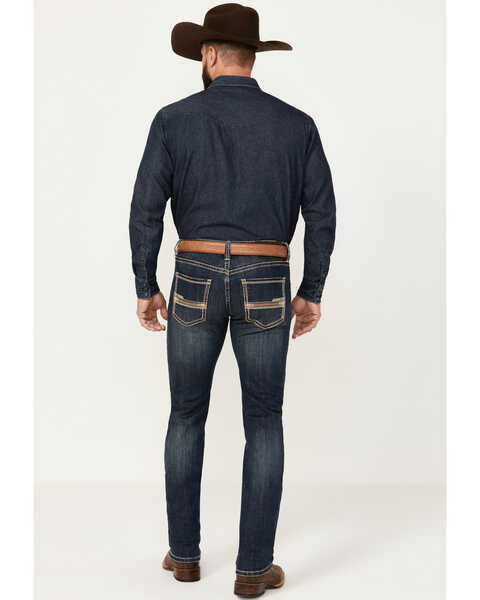 Image #3 - Rock & Roll Denim Men's Dark Vintage Wash Skinny Reflex Denim Jeans, Dark Medium Wash, hi-res