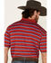 Wrangler 20X Men's Striped Short Sleeve Performance Polo Shirt , Red, hi-res