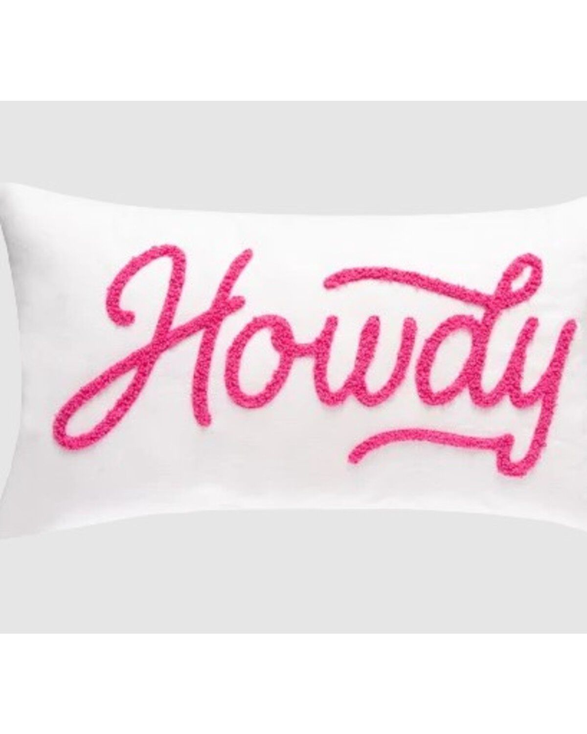 Image #1 - Totalee Gift Women's Howdy Lumbar Pillow, Pink, hi-res