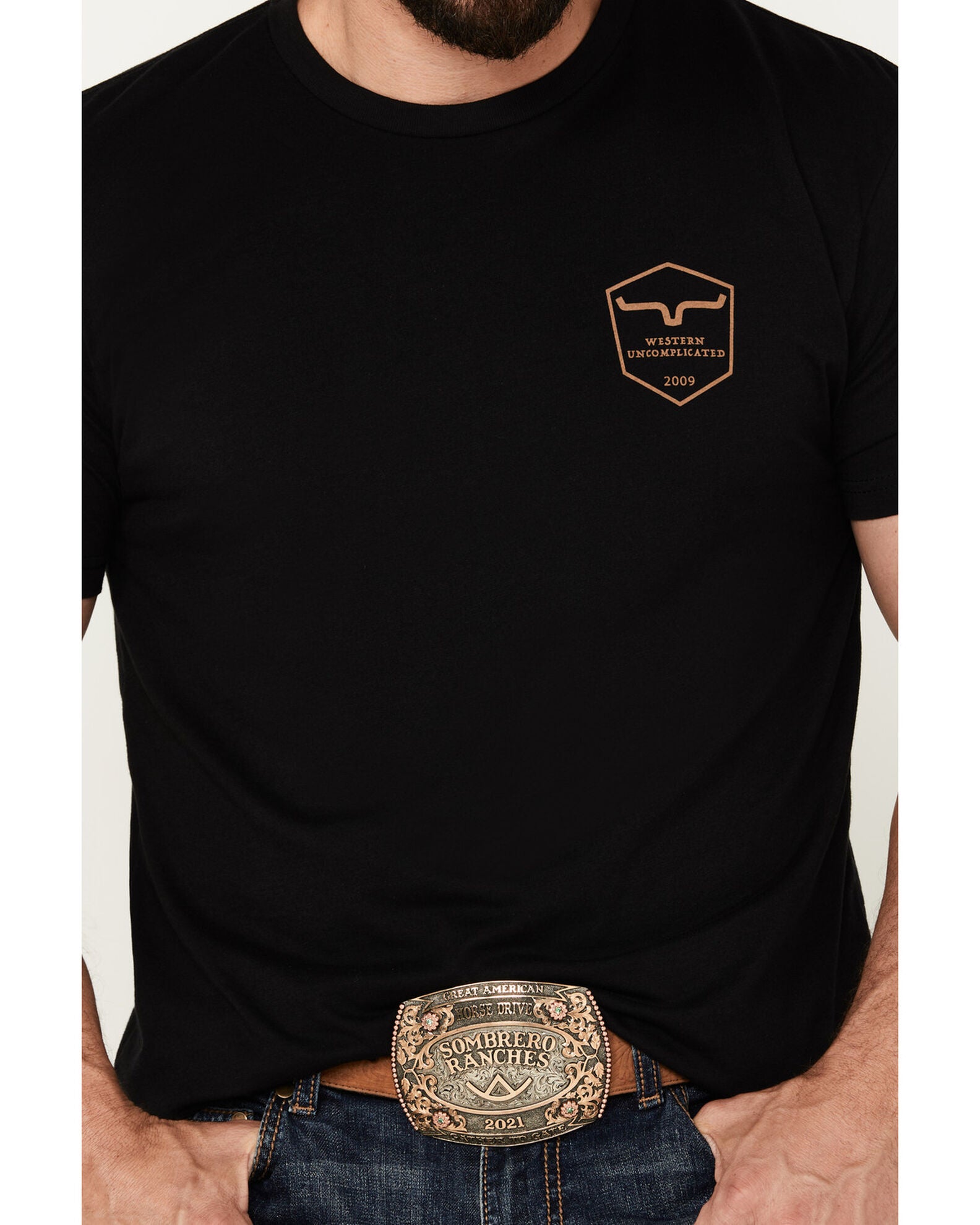 Kimes Ranch Men's Shielded Trucker Short Sleeve Graphic T-Shirt, Black