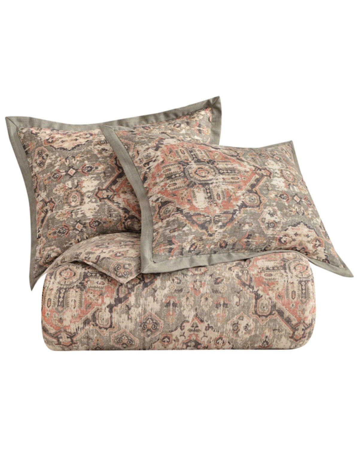 Image #2 - HiEnd Accents Carmen Kilim 2-Piece Twin Comforter Set, Taupe, hi-res