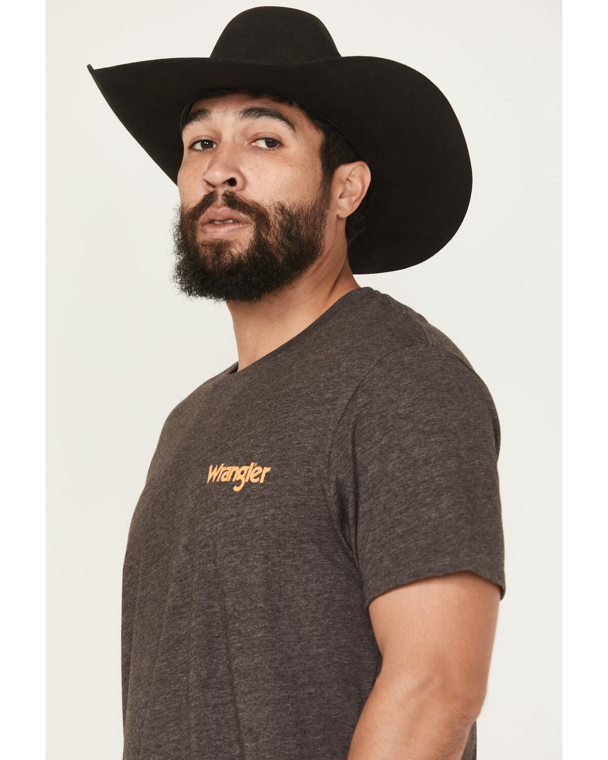 Image #4 - Wrangler Men's Cowboy Logo Short Sleeve Graphic T-Shirt, Dark Brown, hi-res