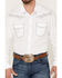 Image #3 - Rock 47 By Wrangler Men's Embroidered Long Sleeve Snap Western Shirt - Tall , White, hi-res