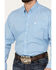 Cinch Men's Geo Print Long Sleeve Button Down Western Shirt, Light Blue, hi-res