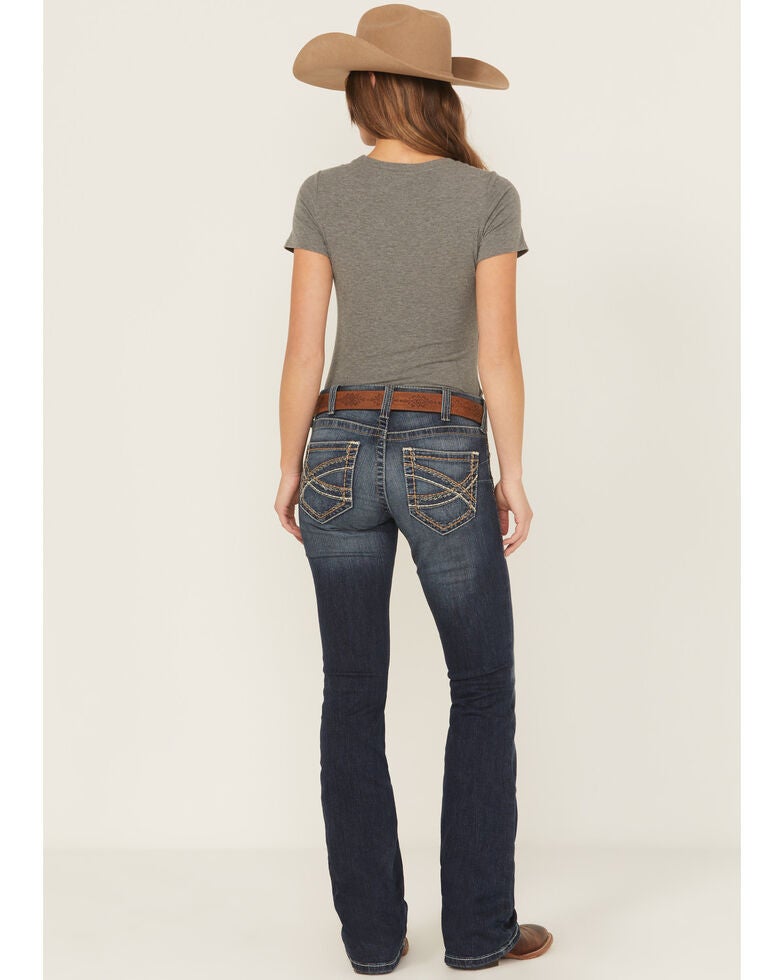 Ariat Women's R.E.A.L Mid Rise Entwined Boot Cut Jeans Sheplers