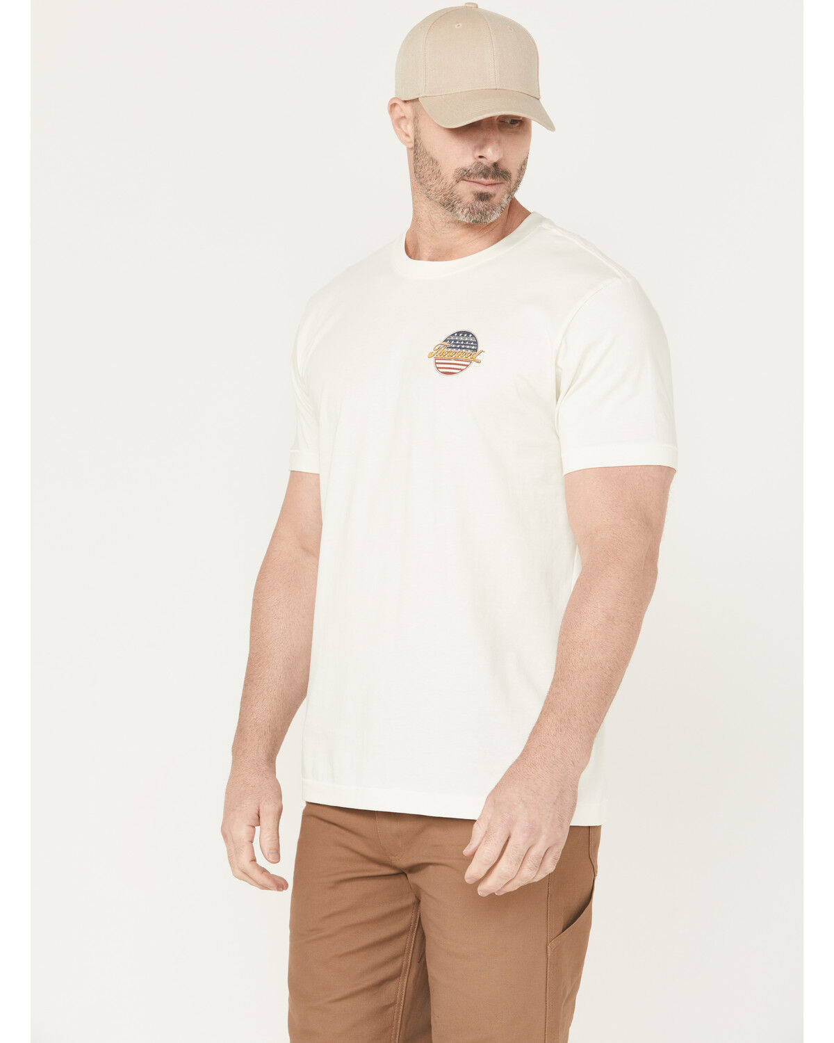 Image #3 - Thorogood Men's Freedom Eagle Short Sleeve Graphic Work T-Shirt, White, hi-res