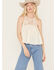 Image #1 - Sadie & Sage Women's Floral Vintage Lover Lace Tank Top, Cream, hi-res