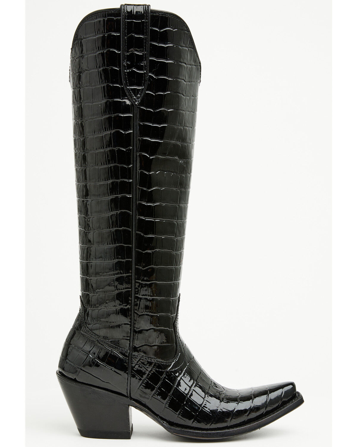 Image #2 - Ariat Women's Casanova Crocodile Print Tall Western Boots - Snip Toe, Black, hi-res