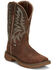 Image #1 - Justin Men's Rush Short Base Performance Western Boots - Broad Square Toe, Brown, hi-res