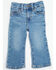 Image #3 - Wrangler Infant Girls' Medium Wash Bootcut Stretch Denim Jeans, Medium Wash, hi-res