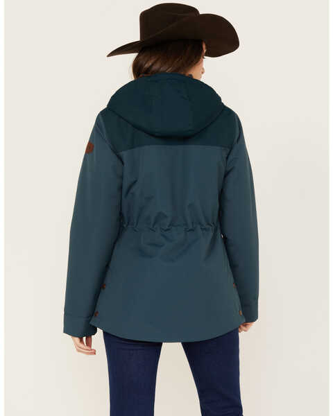 Image #4 - Cinch Women's Hooded Barn Jacket, Teal, hi-res