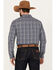 Image #4 - Gibson Trading Co Men's Night Watch Plaid Print Long Sleeve Button-Down Western Shirt, Navy, hi-res