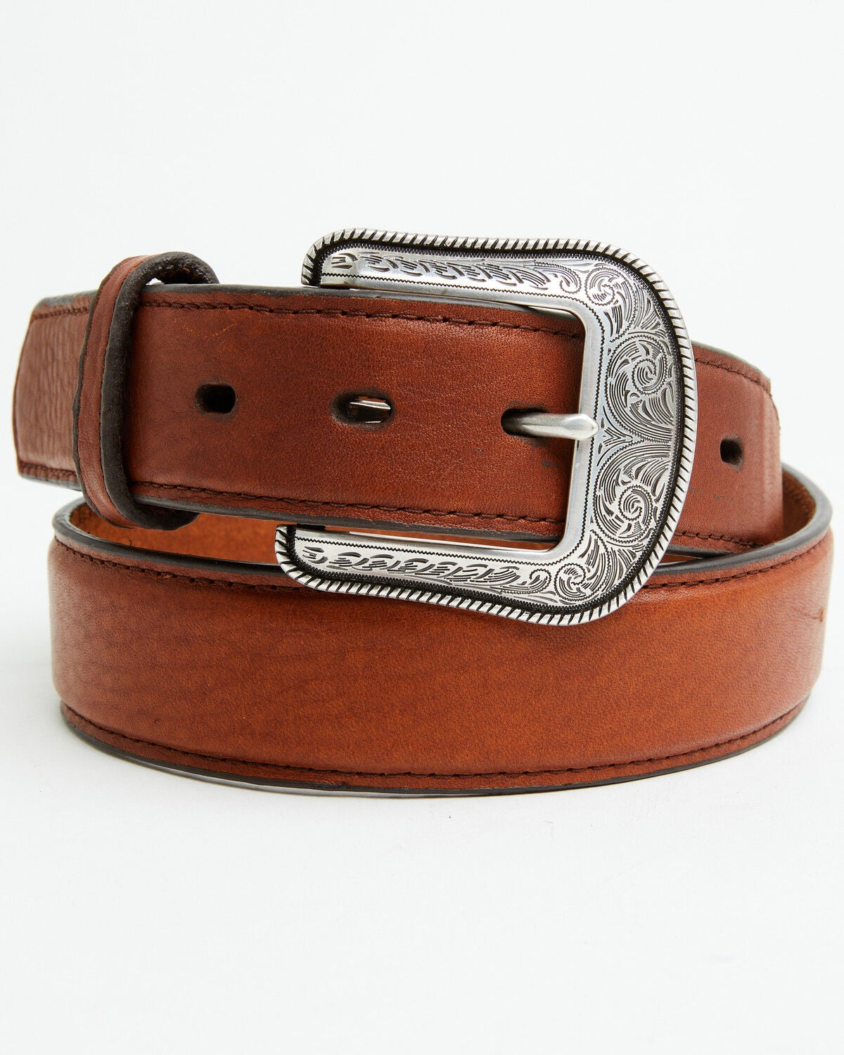 3D Men's 1 1/2" Basic Western Belt, Brown, hi-res
