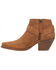 Dingo Women's Buckskin Western Fashion Booties - Snip Toe , Brown, hi-res