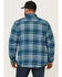Image #4 - Dakota Grizzly Men's Ivan Plaid Print Sherpa Lined Shirt Jacket, Blue, hi-res