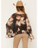 Image #4 - Wild Moss Women's Floral Mesh Poncho Top, Black, hi-res