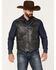 Image #1 - Cripple Creek Men's Snap-Front Moto Vest, Black, hi-res