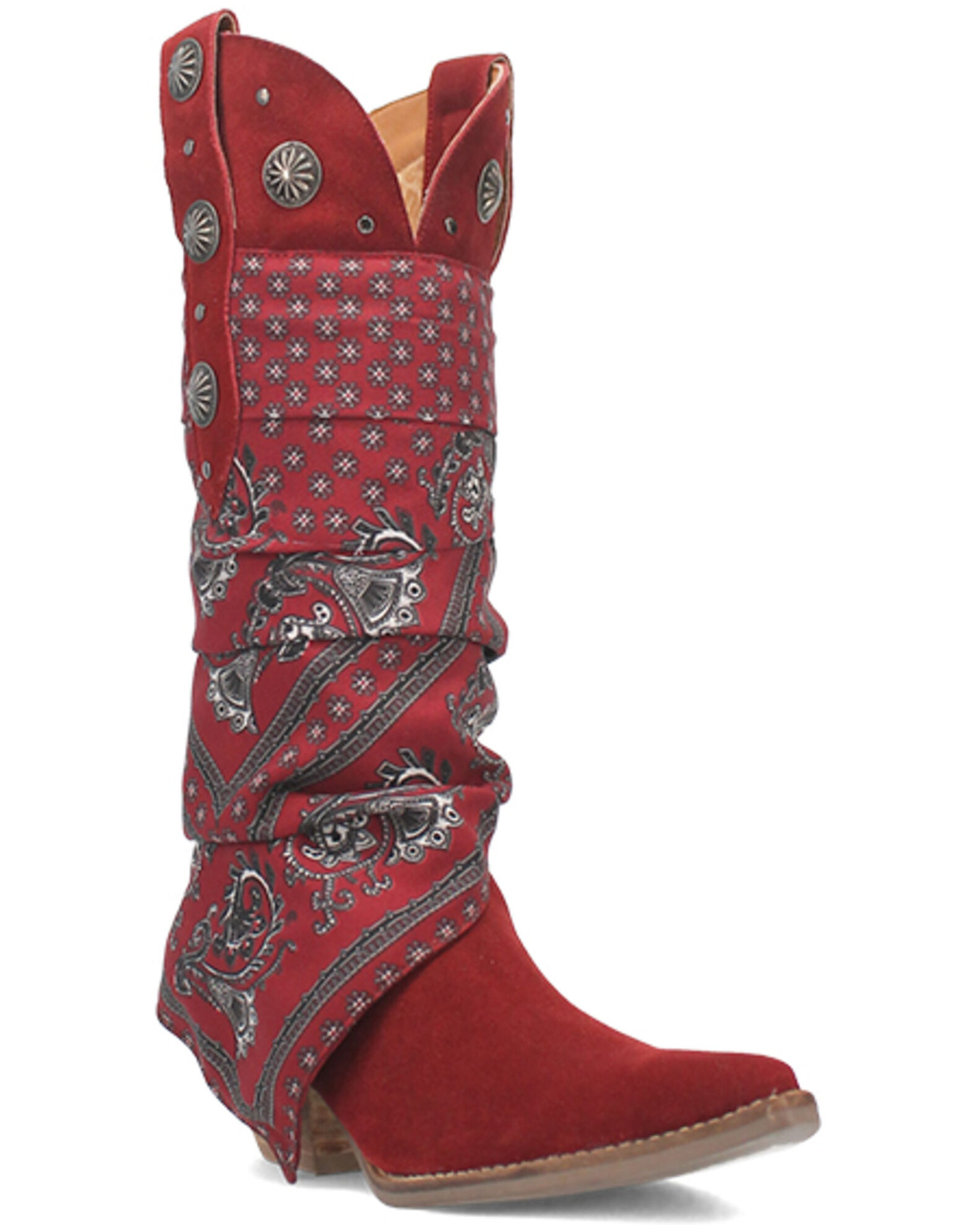 Red bandana thigh high boots sale