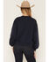 Image #4 - Wrangler Retro Women's Satin Logo Embroidered Crewneck, Navy, hi-res