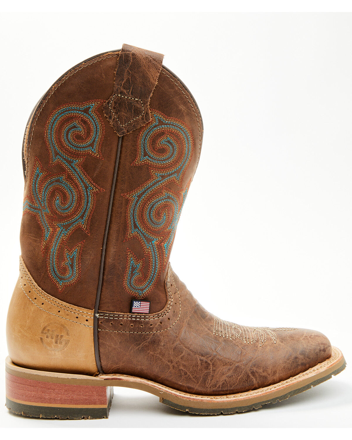Image #2 - Double H Men's 11" Domestic I.C.E.™ Performance Western Boots - Broad Square Toe, Cognac, hi-res