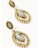 Shyanne Women's Soleil Teardrop Gold Earrings, Gold, hi-res