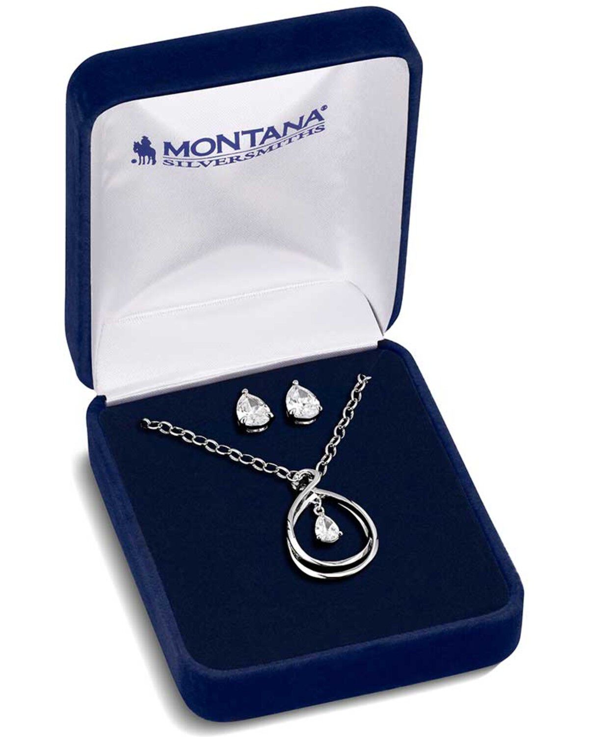 Image #3 - Montana Silversmiths Women's Crystal Embrace Jewelry Set - 2 Piece, Silver, hi-res