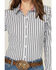 Image #3 - Ariat Women's Kirby Striped Long Sleeve Button-Down Stretch Western Shirt, Blue, hi-res