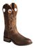 Image #1 - Boulet Tan Spice Rider Cowgirl Boots - Round Toe, Tan, hi-res